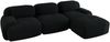 Ecksofa modular, Cordstoff Schwarz, ergonomisch mit 32D hochelastischem Schaum, montagefrei, flexibel konfigurierbar，H 75 x T 298 x B 178 cm Bild 5