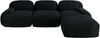 Ecksofa modular, Cordstoff Schwarz, ergonomisch mit 32D hochelastischem Schaum, montagefrei, flexibel konfigurierbar，H 75 x T 298 x B 178 cm Bild 4