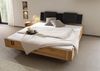 Bett inkl. Nachttisch links und Kopfteilkissen anthrazit Wildeiche 140x200x86 natur geölt/lackiert KITZBÜHEL #164 Bild 2