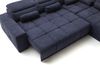 Polstergarnitur >Donaugh< Sitztiefen + Kopfteilverstellungen, blau-schwarz - 323x76x231 (BxHxT) Bild 4