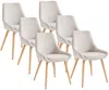 Vente-unique - MASURIE Stuhl Stoff Beige - B 56 cm x H 85,5 cm x L 49 cm Bild 2
