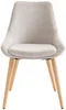 Vente-unique - MASURIE Stuhl Stoff Beige - B 56 cm x H 85,5 cm x L 49 cm Bild 3