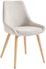 Vente-unique - MASURIE Stuhl Stoff Beige - B 56 cm x H 85,5 cm x L 49 cm Bild 4