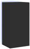 vidaXL TV-Wandschrank mit LED-Leuchten Schwarz 40,5x35x80 cm 837261 Bild 2