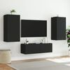 vidaXL TV-Wandschrank mit LED-Leuchten Schwarz 40,5x35x80 cm 837261 Bild 5