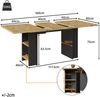 Ausziehbarer Schreibtisch mit Regal, B 120-160 x T 80 x H 75 cm, MDF in Holzoptik Bild 5
