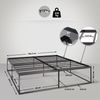 Metallbett SUKAR - Metall Schwarz 185.5x205.5x46.5 cm | Bett 180x200 Bettrahmen Metall Doppelbett Bild 2