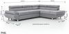Ecksofa Sofa PANOS Stoff Esito Grau mit Schlaffunktion Ottomane Rechts Bild 4