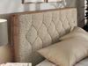 Polsterbett mit Bettkasten LARINO CLASSIC 180 x 200 cm Lattenrost und Gasdruckfedern, stabiles Bettgestell, modernes Design - Dunkelbeige Strukture Bild 4