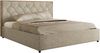 Polsterbett mit Bettkasten LARINO CLASSIC 180 x 200 cm Lattenrost und Gasdruckfedern, stabiles Bettgestell, modernes Design - Dunkelbeige Strukture Bild 5