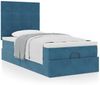 vidaXL Ottoman-Bett mit Matratzen Dunkelblau 100x200 cm Samt 3313455 Bild 4