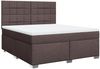 vidaXL Boxspringbett mit Matratze Dunkelbraun 180x200 cm Stoff 3290570 Bild 2