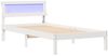 vidaXL Bettrahmen mit Kopfteil Weiß 90 x 200 cm Massives Kiefernholz 872837 Bild 2