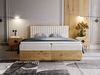 GRAINGOLD Forest Bett 140x200, Boxspringbett mit zwei Bettkästen, Velvet-Stoff, mit Kopfteil, Beige Bild 3