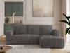 Ecksofa mit Schlaffunktion, Bettkasten und losen Kissen für das Wohnzimmer - TRENTINO - Dunkelgrau Cord - links Bild 3