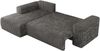 Ecksofa mit Schlaffunktion, Bettkasten und losen Kissen für das Wohnzimmer - TRENTINO - Dunkelgrau Cord - links Bild 5