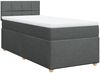 vidaXL Boxspringbett mit Matratze Dunkelgrau 80x200 cm Stoff 3288808 Bild 3