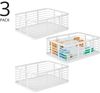 mDesign Allzweckkorb Drahtkorb Gitterbox Organizer Regal 3er Set Metall Weiß Bild 4