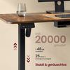 VASAGLE Höhenverstellbarer Schreibtisch elektrisch, L-förmiger Eckschreibtisch, mit Ladestation, Memory-Funktion mit 2 Höhen, Holz vintagebraun-tintenschwarz, 140x160 cm Bild 5