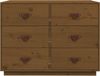 Sideboard, Kommode Honigbraun 100x40x75 cm Massivholz Kiefer j1843p Bild 5