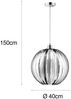 LED Kugel Pendelleuchte mit Acryllamellen Silber Chrom, Ø 40cm Bild 4