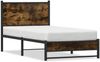 vidaXL Metallbett ohne Matratze Räuchereiche 90x200 cm 4007825 Bild 2