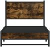 vidaXL Metallbett ohne Matratze Räuchereiche 90x200 cm 4007825 Bild 5