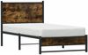 vidaXL Metallbett ohne Matratze Räuchereiche 90x200 cm 4007825 Bild 4