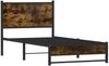 vidaXL Metallbett ohne Matratze Räuchereiche 90x200 cm 4007825 Bild 3