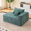 Chaiselongue aus Chenille mit Kissen, grün Bild 2