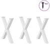 vidaXL Esstischbeine X-Form 3 Stk. Weiß 80x(72-73) cm Stahl 4012993 Bild 3