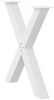 vidaXL Esstischbeine X-Form 3 Stk. Weiß 80x(72-73) cm Stahl 4012993 Bild 4