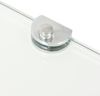 vidaXL Eckablage mit Verchromten Halterungen Glas Transparent 45x45 cm 243854 Bild 5