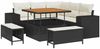 vidaXL Gartensofa-set mit Kissen 8 pcs Schwarz und Creme Poly-Rattan 3363945 Bild 2