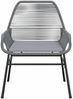 vidaXL 7-tlg. Garten-Essgruppe mit Kissen Grau Poly Rattan Glas 3334482 Bild 5