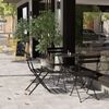 Grand patio Bistro Set 3 Stück Premium Stahl Klappbar Schwarz Bild 3