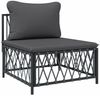 vidaXL 4-tlg. Garten-Lounge-Set mit Kissen Anthrazit Stahl 3186869 Bild 5