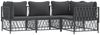 vidaXL 4-tlg. Garten-Lounge-Set mit Kissen Anthrazit Stahl 3186869 Bild 3