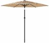 Sonnenschirm, Terrassenschirm mit LED und Stahlmast Braun 268x268x226 cm Bild 5