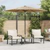 Sonnenschirm, Terrassenschirm mit LED und Stahlmast Braun 268x268x226 cm Bild 2