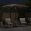 Sonnenschirm, Terrassenschirm mit LED und Stahlmast Braun 268x268x226 cm Bild 3