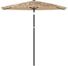 Sonnenschirm, Terrassenschirm mit LED und Stahlmast Braun 268x268x226 cm Bild 4