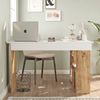 Vente-unique - LILEUL Büromöbel Holz, Platte BeigeWeiß - B 120 cm x H 72 cm x L 129 cm Bild 5
