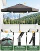 Sekey Sonnenschirm 200 cm Gartenschirm Rund Marktschirm Knickbar mit Kurbel, LxB: 200x200 cm, mit Überhang, Windstabil & neigbar, ideal für Balkon, Garten, UV 50+ Bild 2