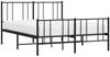 vidaXL Bettgestell mit Kopf- und Fußteil Metall Schwarz 135x190 cm 352497 Bild 5