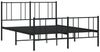 vidaXL Bettgestell mit Kopf- und Fußteil Metall Schwarz 135x190 cm 352497 Bild 3