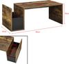 Couchtisch Bollnäs 90x45x35 cm mit Ablagefach Eiche dunkel en. casa Bild 4