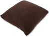 Kissenhülle Kuschel 30x30cm Kissenbezug Dekokissen Auswahl: braun - hot chocolate mit Füllung Bild 3