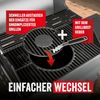 LANDMANN Modulus Grillrostsystem | Geeignet für Triton 2.1 | Mit modularem Basiseinsatz Ø30,5 cm für Grillplatte, WOK, Pizzastein, Grillspieße | Schwarz & eckig | Maße 48 x 44 x 2 cm [Gusseisen] Bild 3