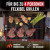 LANDMANN Modulus Grillrostsystem | Geeignet für Triton 2.1 | Mit modularem Basiseinsatz Ø30,5 cm für Grillplatte, WOK, Pizzastein, Grillspieße | Schwarz & eckig | Maße 48 x 44 x 2 cm [Gusseisen] Bild 4